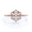 Exquisite Flower Shaped Stacking Ring with Marquise Cut Diamonds in Rose Gold