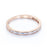 Classic Semi Eternity Stacking  Ring with Emerald Shape Diamonds in Rose Gold
