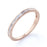 Classic Semi Eternity Stacking  Ring with Emerald Shape Diamonds in Rose Gold