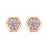 Cluster .25 Carat Round Cut Diamond Floral Stud Earrings in Rose Gold