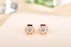 Cluster .25 Carat Round Cut Diamond Floral Stud Earrings in Rose Gold