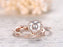 1.50 Carat Round Cut Moissanite and Diamond Engagement Ring Set in 9k Rose Gold