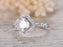 1.25 Carat Cushion Cut Moissanite and Diamond Wedding Ring in White Gold