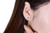 .20 Carat Princess Cut Diamond Bezel Stud Earrings in Rose Gold