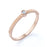 Solitaire Bezel Set Diamond Stacking Ring in Rose Gold