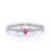Stunning Pink Sapphire and White Diamonds Stacking Wedding Ring Band in White Gold