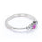 Stunning Pink Sapphire and White Diamonds Stacking Wedding Ring Band in White Gold