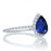 1.50 Carat Classic Pear Cut Sapphire With Diamond Celebrity Engagement Ring
