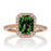 1.5 Carat Emerald Cut Emerald and Diamond Halo Engagement Ring