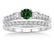 1.5 Carat Emerald & Diamond Trilogy Bridal set on 9k White Gold