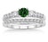 1.5 Carat Emerald & Diamond Trilogy Bridal set on White Gold