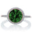 2.5 Carat Huge Emerald and Diamond Halo Classic Engagement Ring
