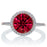 2.50 Carat Huge Ruby and Diamond Halo Classic Engagement Ring