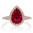 2 Carat Princess Cut Ruby and Diamond Wedding Ring set