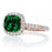 1.5 Carat Perfect Cushion Emerald and Diamond Engagement Ring