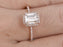Antique Art Deco 1.50 Carat Emerald Cut Moissanite and Diamond Engagement Ring for Women in White Gold