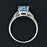 2 Carat Emerald Cut Aquamarine and Baguette Cut Diamond Engagement Ring in White Gold