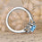 Perfect 1.50 Carat Round Cut Aquamarine and Diamond Engagement Ring in White Gold