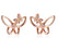 Butterfly .20 Carat Round Cut Diamond Stud Earrings in Rose Gold