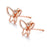 Butterfly .20 Carat Round Cut Diamond Stud Earrings in Rose Gold