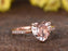 1.25 Carat Heart Shape Morganite and Diamond Engagement Ring in Rose Gold