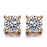 .20 Carat Round Cut Diamond Solitaire Stud Earrings in Yellow Gold