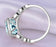 Antique Design 1.50 Carat Princess Cut Aquamarine and Diamond Engagement Ring in White Gold