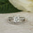 1.5 Carat Princess Cut Eternity Wedding Ring Set in White Gold over Sterling Silver