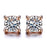 .20 Carat Round Cut Diamond Solitaire Stud Earrings in Rose Gold