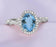 Lovely 1.50 Carat Round Cut Aquamarine and Diamond Halo Engagement Ring for Her in White Gold