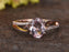 Perfect 1.25 Carat Oval Cut Morganite and Diamond Engagement Ring in Rose Gold
