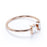 Elegant Marquise and Emerald Cut Diamond Duo Stacking Ring in Rose Gold