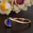 1.25 Carat Round Cut Sapphire and Diamond Engagement Ring in Rose Gold Glamorous Ring