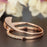 1.5 Carat Round Cut Ruby and Diamond Wedding Ring Set in 9k Rose Gold Glamorous Ring