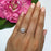 Classy 1 Carat Oval Cut Halo Engagement Ring in White Gold over Sterling Silver