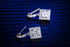 Cluster 2.25 Carat Princess Cut Moissanite and Diamond Drop Stud Earrings in White Gold