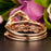 Vintage 2 Carat Round Cut Sapphire and Diamond Trio Wedding Ring Set in Rose Gold