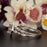 Vintage 1.50 Carat Round Cut Sapphire and Diamond Wedding Ring  Set in White Gold