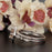 Vintage 1.50 Carat Round Cut Black Diamond and Diamond Classic Bridal Ring Set in White Gold