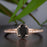 Elegant 1.25 Carat Oval Cut Black Diamond and Diamond Engagement Ring in Rose Gold