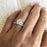 2.5 Carat Round Cut Solitaire and Twelve Stone Wedding Band Set in White Gold over Sterling Silver