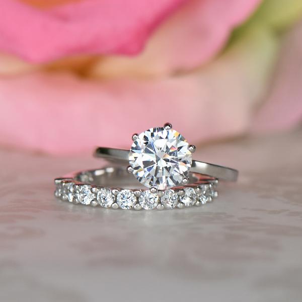 Silver single diamond ring sale