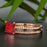 Flawless 1.5 Carat Princess Cut Ruby and Diamond Wedding Ring Set in 9k Rose Gold