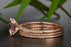 Flawless 2 Carat Princess Cut Sapphire and Diamond Trio Wedding Ring Set in Rose Gold