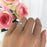 Vintage Floral 1 Carat Contour Wedding Ring Set in White Gold over Sterling Silver