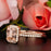 Elegant  1.50 Carat Emerald Cut Peach Morganite and Diamond Bridal Ring Set in Rose Gold Hand Made