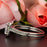 Stunning 1.50 Carat Emerald Cut Peach Morganite and Diamond Wedding Ring Set in White Gold Handmade Ring