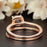 1.50 Carat Cushion Cut Peach Morganite and Diamond Ring Bridal Ring Set in Rose Gold Celebrity Ring