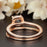 Splendid 1.5 Carat Cushion Cut Ruby and Diamond Wedding Ring Set in 9k Rose Gold