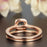 Splendid 1.5 Carat Cushion Cut Ruby and Diamond Wedding Ring Set in 9k Rose Gold